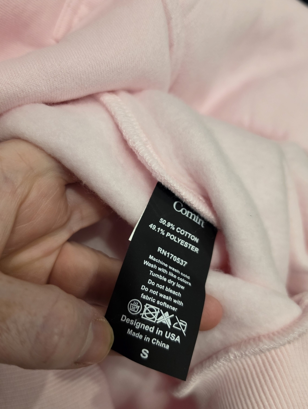 Comfrt NWT Cloud Full Zip Hooded Sweatshirt Powder Pink Women's  Small Oversized - Picture 14 of 16
